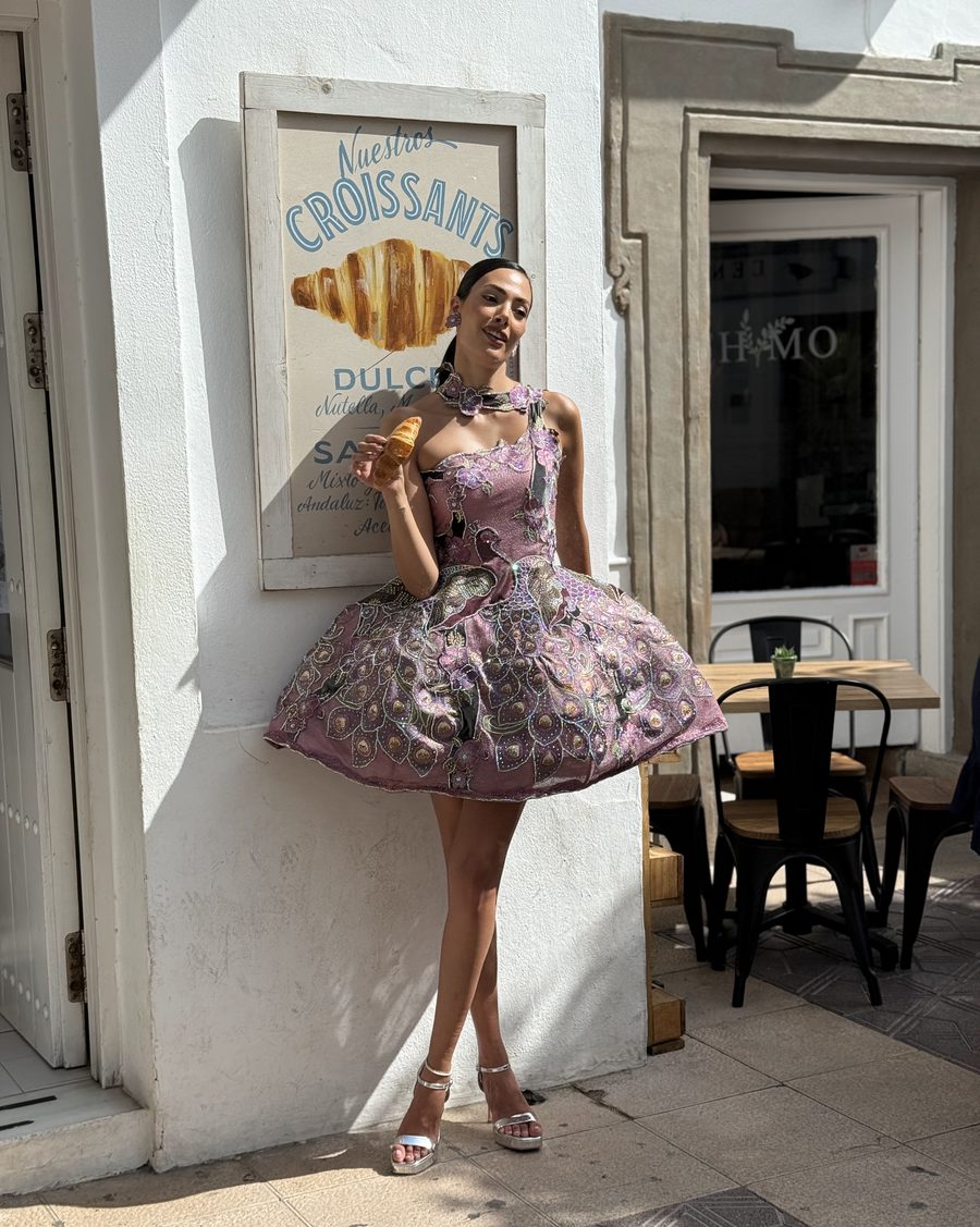 Short embroidered dress